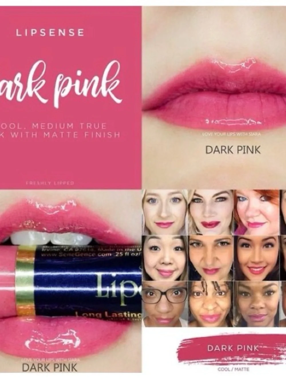 LipSense by SeneGence long lasting lipstick new never opened Dark Pink